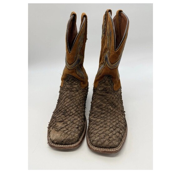 Dan Post Men's Size 9 Sea Bass Dorsal Western Square Toe Casual Boots Mid Calf - Picture 4 of 14